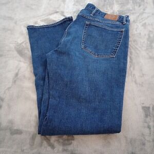 Gap 1969 Denim Jeans Mens 36 x 31 Dark Wash Straight Leg Mid Rise Preppy‎ Prep